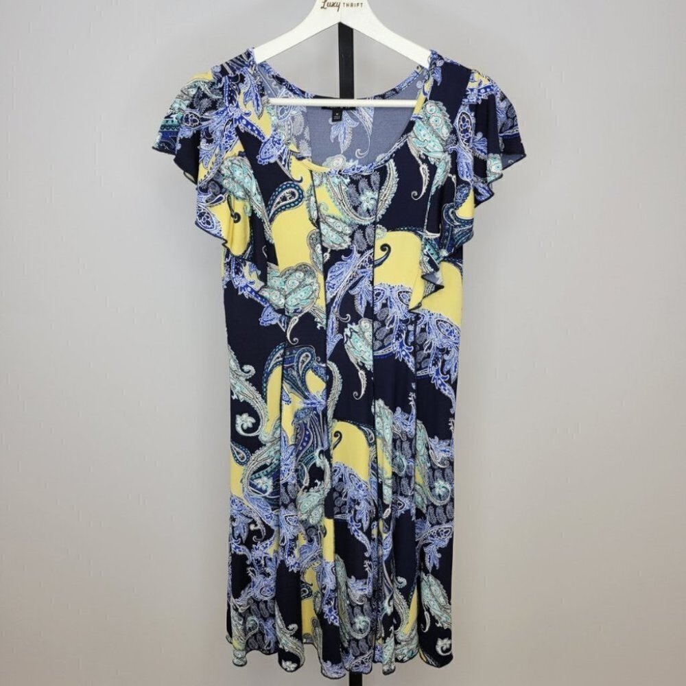 Sami & Jo Textured seamed, Paisley Flowy Dress